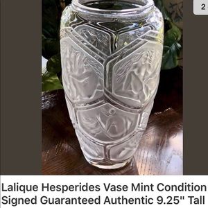 Lalique crystal vase